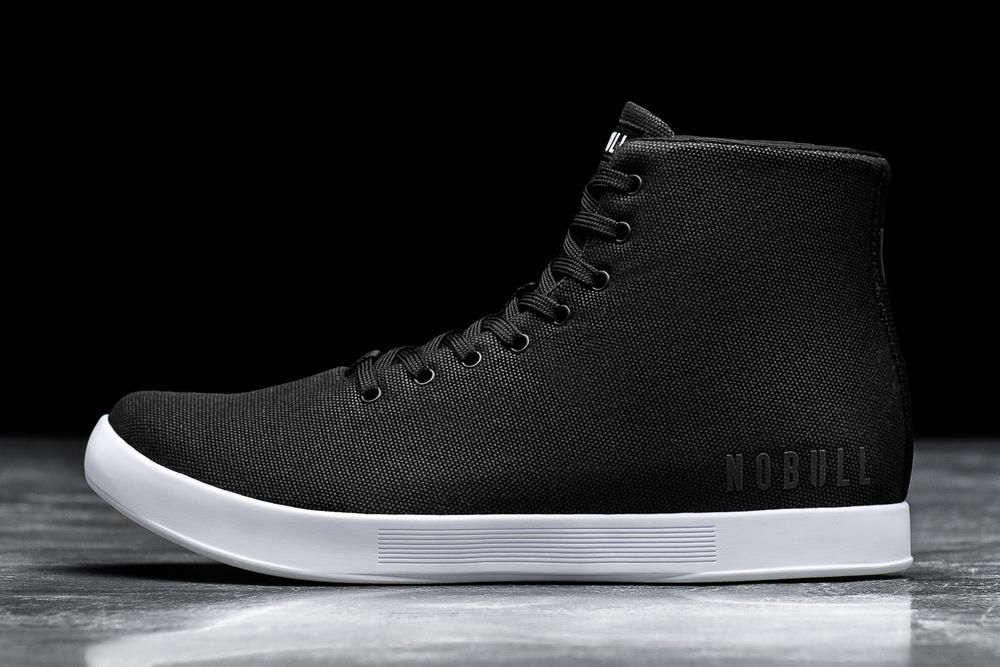 Baskets Montantes NOBULL Homme Noir Blanche - Chaussures NOBULL High-Top Canvas,France (7532-RDHEU)